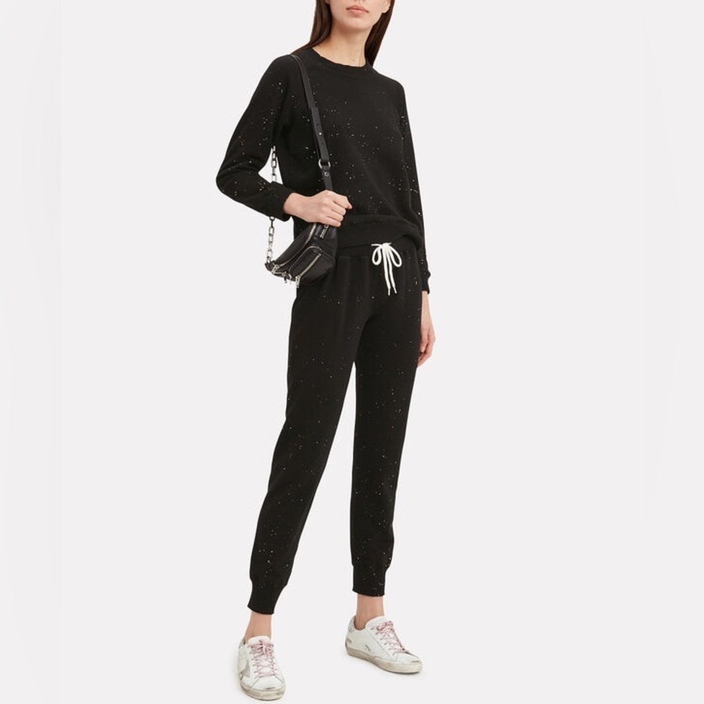 Monrow Splatter Paint Pullover Sweatshirt
